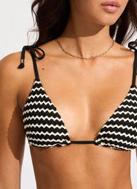 Mesh Effect Hipster Bikini Set - Black - Seafolly Set - Splash Swimwear  - Bikini Set, Oct23, Seafolly, Womens, womens swim - Splash Swimwear 