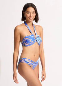 Eden Halter Bandeau - Azure - Seafolly - Splash Swimwear  - Bikini Tops, Jul23, Seafolly, women swimwear - Splash Swimwear 
