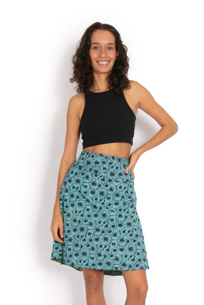 Camelon Skirt - Blue Stardust / Jungle Green - OM Designs - Splash Swimwear  - June23, new arrivals, new clothing, new womens, OM Designs, skirts - Splash Swimwear 