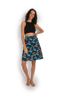 Camelon Skirt - Blossom Blue / Blossom Grey - OM Designs - Splash Swimwear  - June23, new arrivals, new clothing, new womens, OM Designs, skirts - Splash Swimwear 