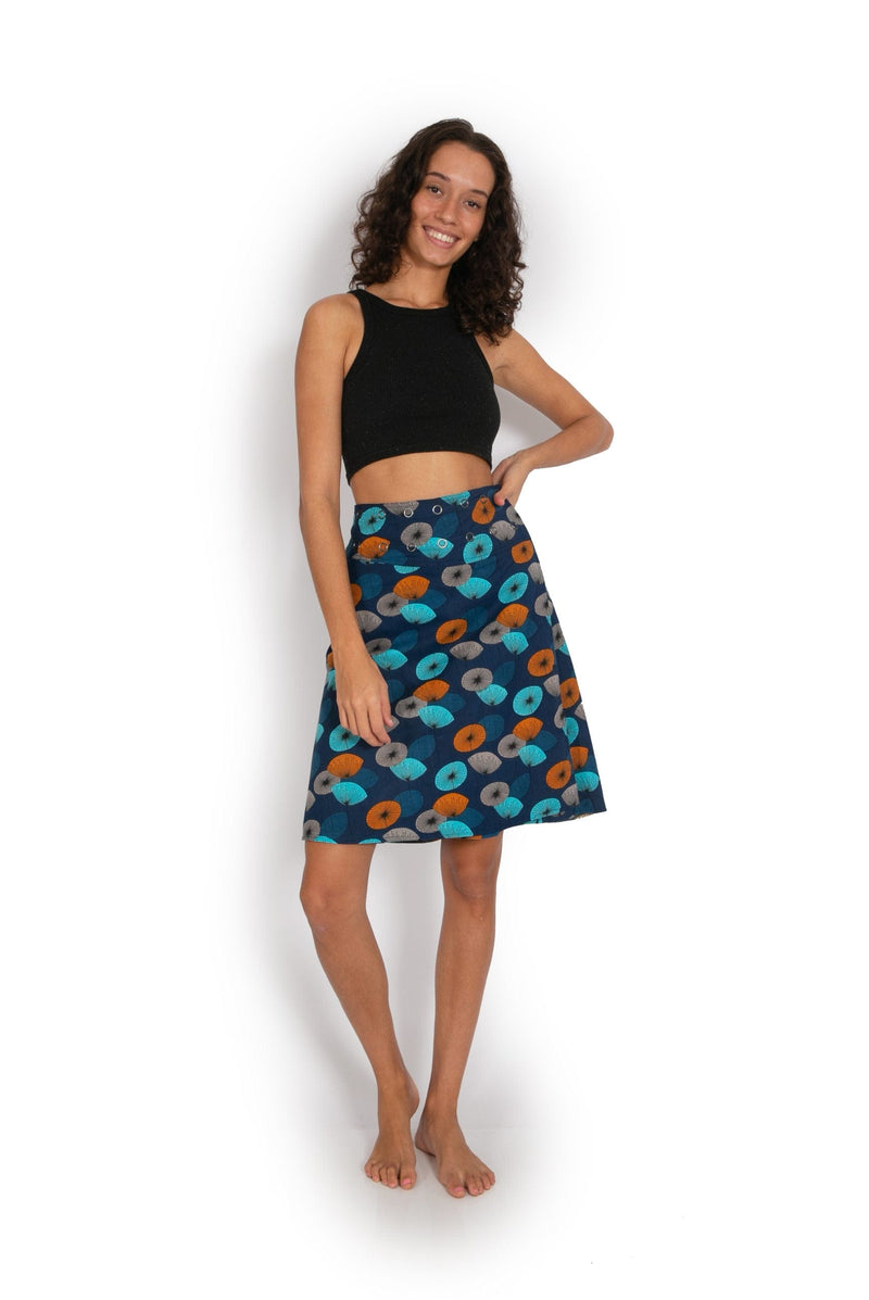 Camelon Skirt - Blossom Blue / Blossom Grey* - OM Designs - Splash Swimwear  - June23, OM Designs, skirts, Womens - Splash Swimwear 