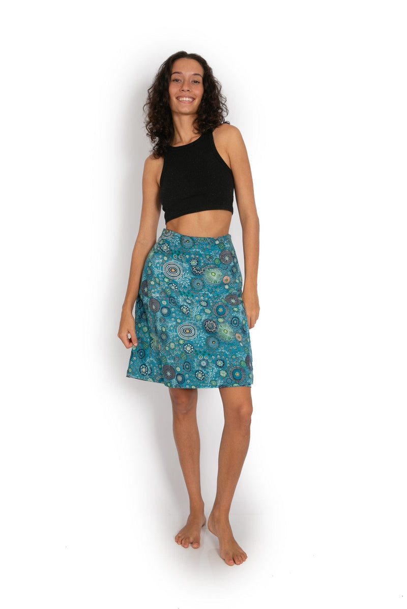 Camelon Skirt - Coral Garden / Navy Tropics - OM Designs - Splash Swimwear  - June23, new arrivals, new clothing, new womens, OM Designs, skirts - Splash Swimwear 