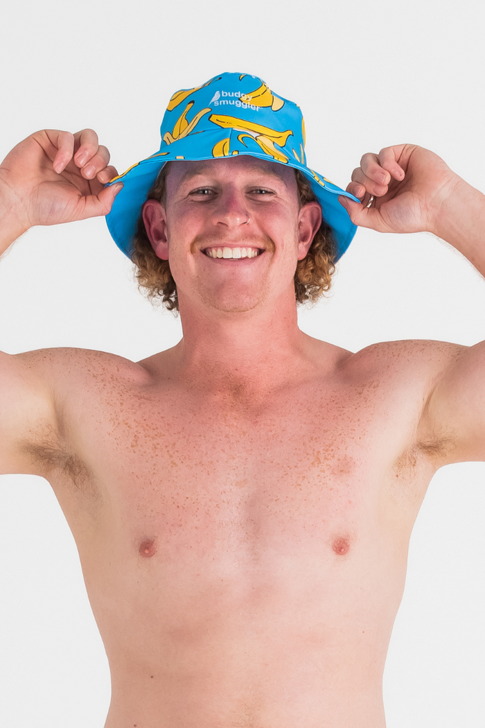 Bucket Hat in Blue Bananas - Budgy Smuggler - Splash Swimwear  - Budgy Smuggler, hats, May24, mens hats, Womens hats - Splash Swimwear 