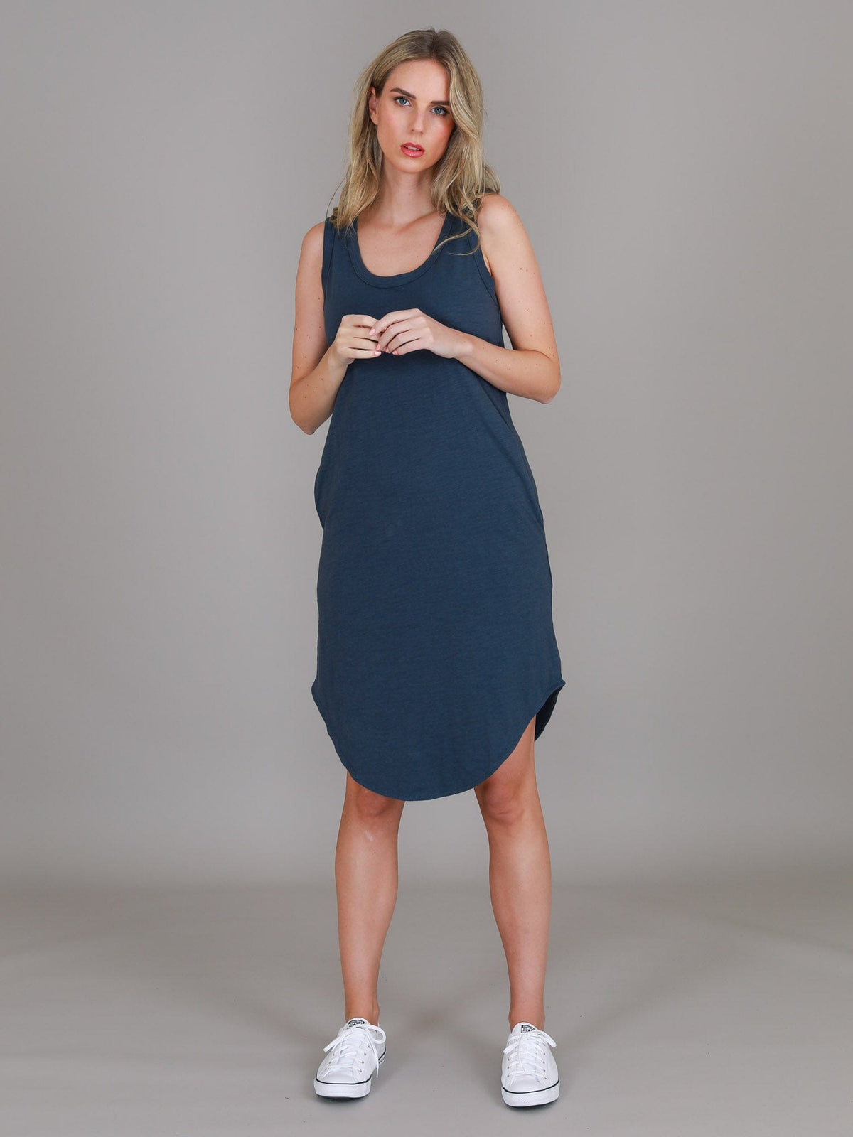 3rd Story 3rd Story Bailey Tank Dress - Indigo 3rd Story Bailey Tank Dress - Indigo Splash Swimwear Dress