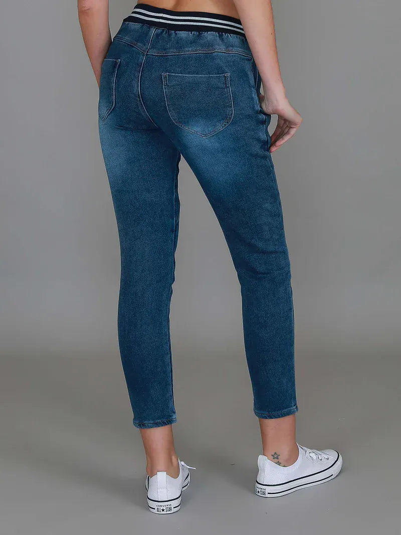 3rd Story 3rd Story Mia Joggers Jeans 2312 3rd Story Mia Joggers Jeans Splash Swimwear Joggers Small / Denim Blue