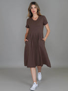 3rd Story 3rd Story Nala Dress 2003 3rd Story Nala Dress Splash Swimwear Dress Coffee / XS