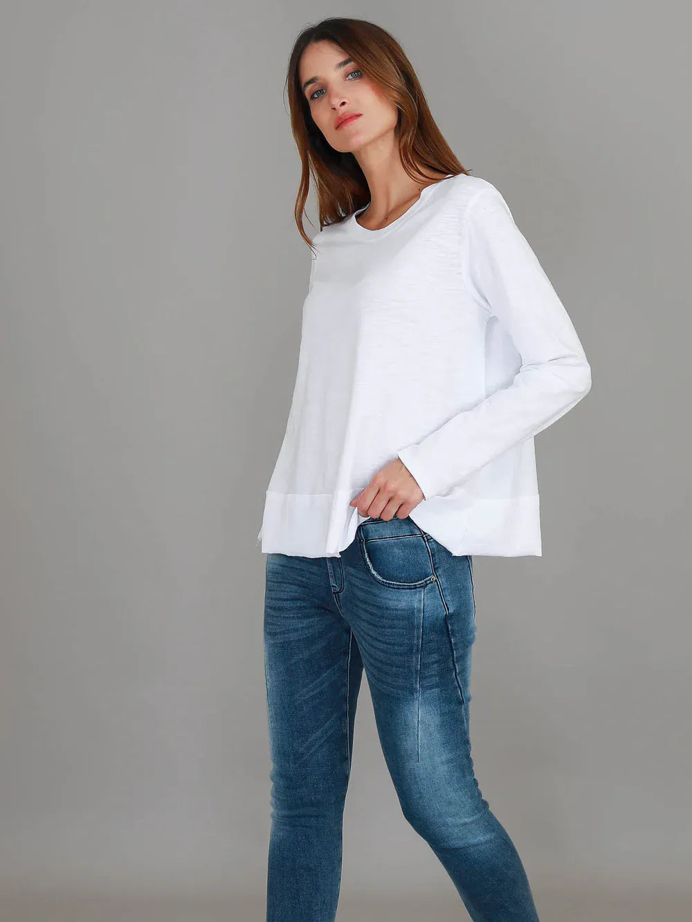 3rd Story 3rd Story Sonya Long Sleeve T - Shirt 2055 3rd Story Sonya Long Sleeve T - Shirt Splash Swimwear T-shirt White / S