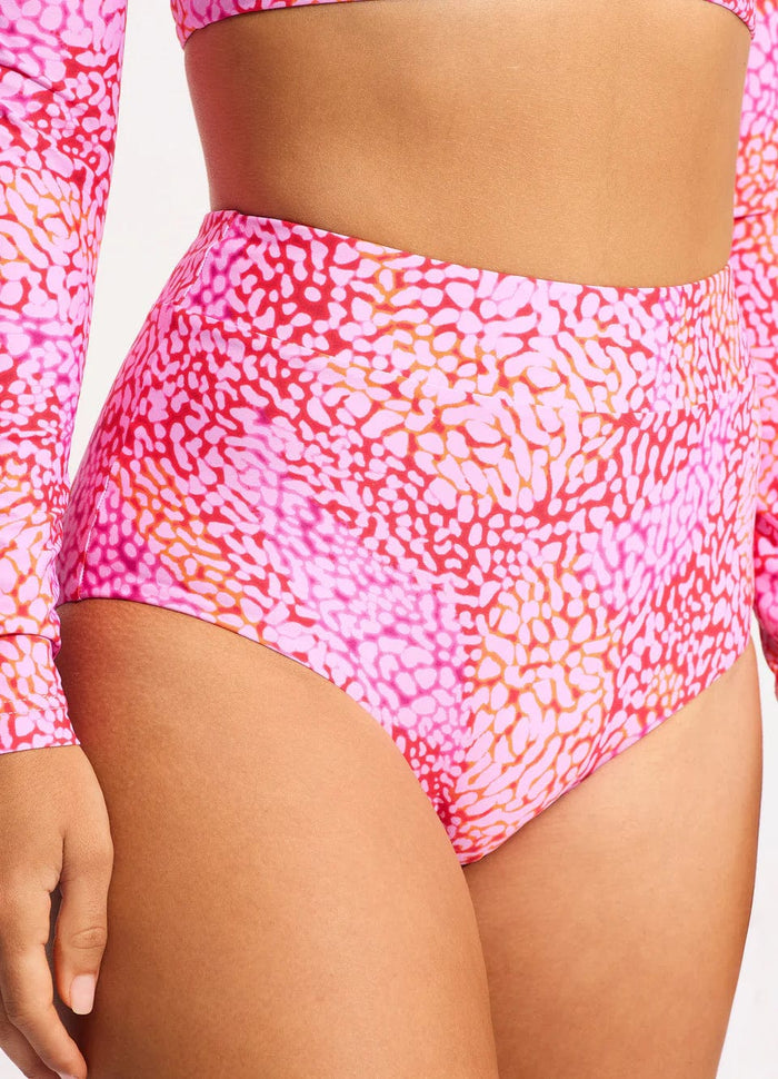 Sea Skin High Waisted Pant - Fuchsia Rose - Seafolly - Splash Swimwear  - bikini bottoms, June23, Seafolly, women swimwear - Splash Swimwear 