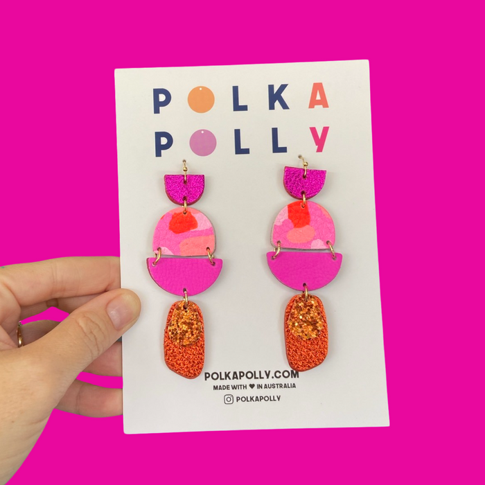 Polka Polly Life is Peachy - Polka Polly - Splash Swimwear  - Apr24, earrings, polka polly - Splash Swimwear 