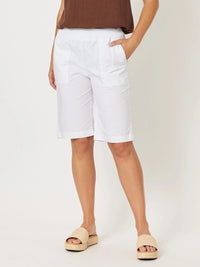 Santorini Cotton Pull On Shorts - Threadz - Splash Swimwear  - April24, Threadz, Womens, womens clothing, womens shorts - Splash Swimwear 
