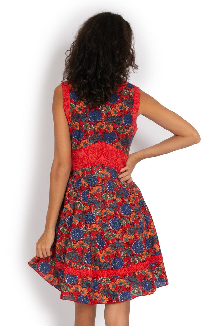 Lil Dress Short - Red Secret Garden* - OM Designs - Splash Swimwear  - Dresses, June23, OM Designs, Womens - Splash Swimwear 