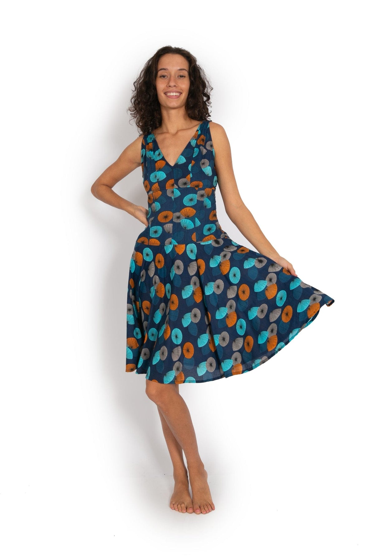Rajnandani Dress - Blossom Blue* - OM Designs - Splash Swimwear  - Dresses, June23, OM Designs - Splash Swimwear 