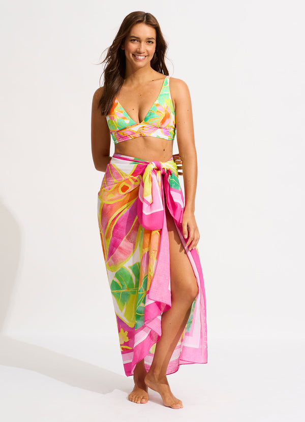 Wonderland Sarong - Fuchsia Rose - Seafolly - Splash Swimwear  - accessories, Jan24, new accessories, sarong, Sarongs, seafolly - Splash Swimwear 