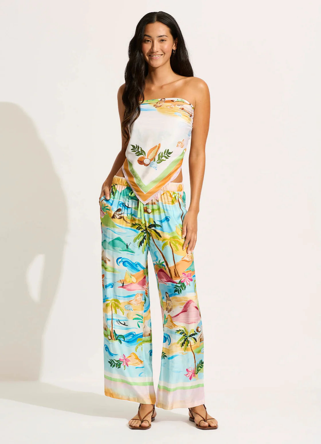 South Pacific Pant - Turquoise