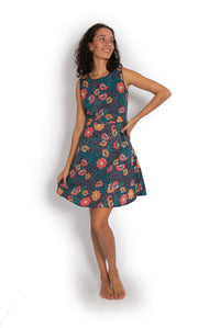 Lisa Dress - Navy Tropics - OM Designs - Splash Swimwear  - Dresses, June23, OM Designs - Splash Swimwear 