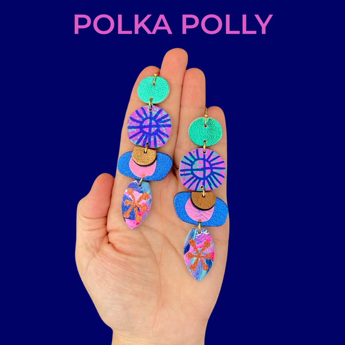 Polka Polly Sky Goddess Arianrhod - Polka Polly - Splash Swimwear  - Apr24, earrings, polka polly - Splash Swimwear 