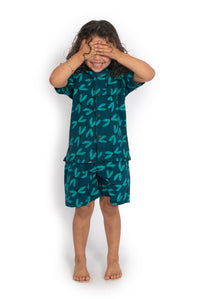 Boys Cotton Shirt - Dragonfly Blue - OM Designs - Splash Swimwear  - boys 0-7, boys 8-14, boys shirts, June22, May23, mens swimwear, new arrivals, new boys, new clothing, OM Designs - Splash Swimwear 