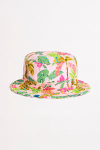 Toddler Girls Bucket Hat - Tropical Pink - Hobo & Hatch - Splash Swimwear  - hobo & hatch, Kids, kids accessories, Kids Hats, Sept23, Womens - Splash Swimwear 