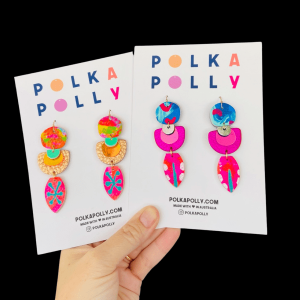 Polka Polly Kindred Spirits - Fire - Polka Polly - Splash Swimwear  - Apr24, earrings, polka polly - Splash Swimwear 
