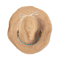 Tina Cowboy - Natural/Turquoise - Rigon Headwear - Splash Swimwear  - hats, Mar23, rigon, rigon headwear - Splash Swimwear 