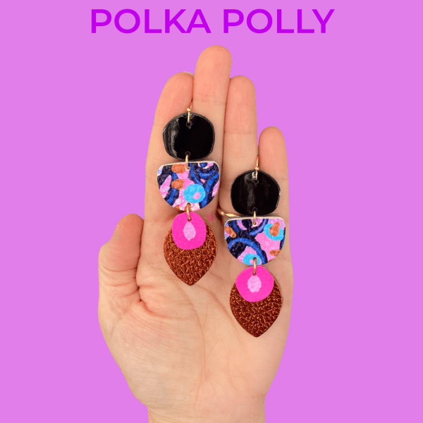 Polka Polly Midnight Dancer - Polka Polly - Splash Swimwear  - Apr24, earrings, polka polly - Splash Swimwear 