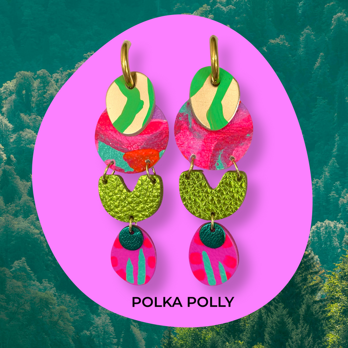 Polka Polly Keeper of the Forest - Polka Polly - Splash Swimwear  - Apr24, earrings, polka polly - Splash Swimwear 