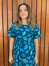 Tully Dress - Turquoise Ginko Garden* - OM Designs - Splash Swimwear  - Dresses, June23, OM Designs - Splash Swimwear 