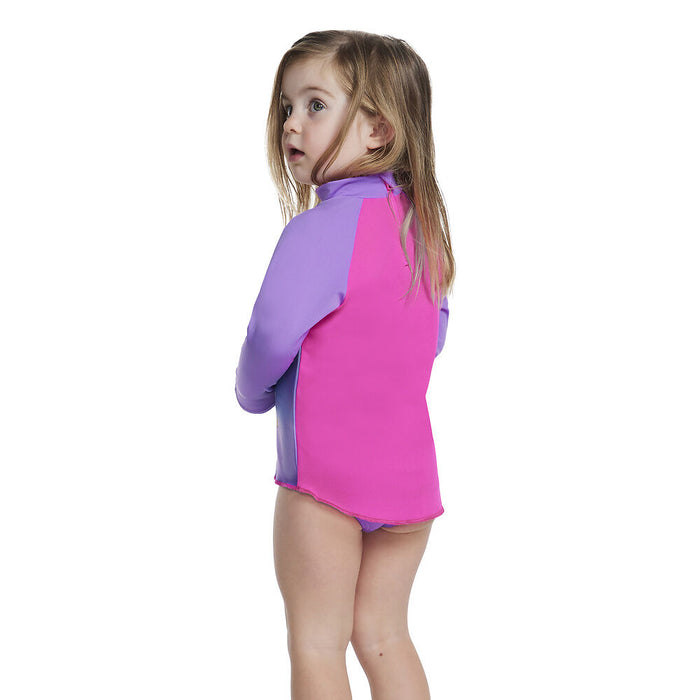 Toddler Girls Digital Printed Long Sleeve Rashtop - Speedo - Splash Swimwear  - Dec 23, girls, girls 00-7, Girls swimwear, Kids Swimwear, new girls, new kids, speedo - Splash Swimwear 