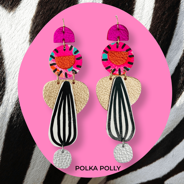Polka Polly Aechema - Polka Polly - Splash Swimwear  - accessories, Apr24, earrings, polka polly, Womens - Splash Swimwear 