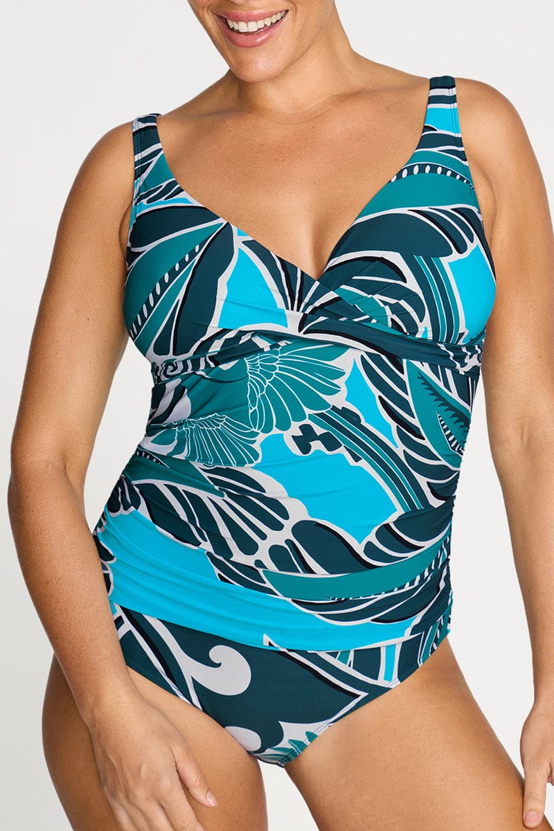 Artesands Shelloise Delacroix Cross Over One Piece - Teal