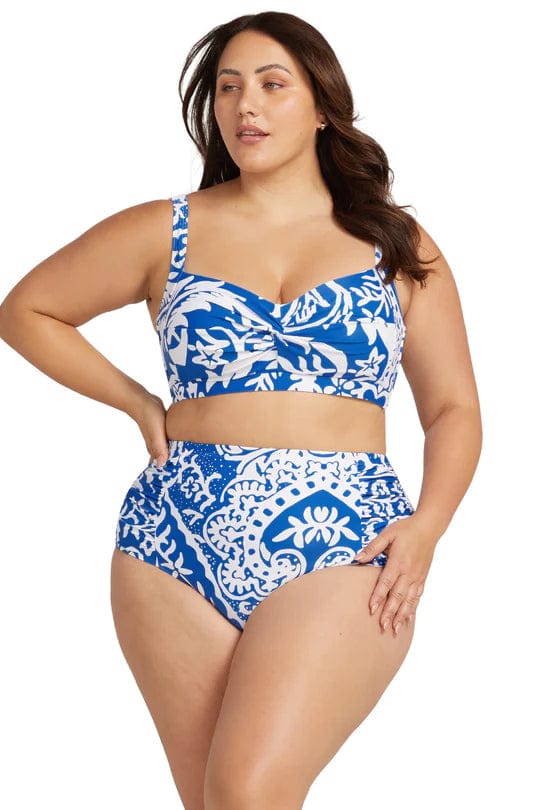 Sistine Botticelli High Waisted Pant - Blue - Artesands - Splash Swimwear  - artesands, bikini bottoms, June23, plus size, Womens, womens swim - Splash Swimwear 