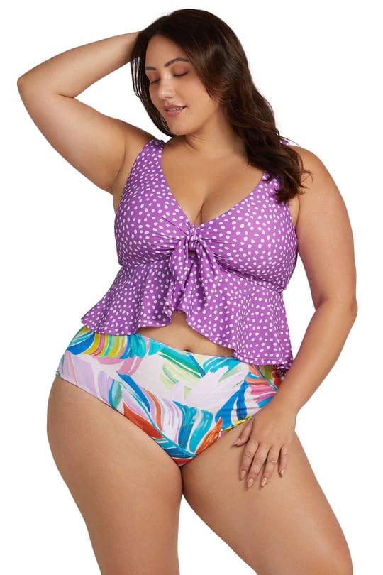 A'pois Chagall Bikini Top - Purple* - Artesands - Splash Swimwear  - artesands, Bikini Tops, June23, new arrivals, new swim, plus size, women swimwear - Splash Swimwear 