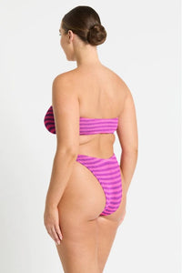 Blake Bandeau - Cerise Stripe - Bond Eye - Splash Swimwear  - Bikini Top, bound, new arrivals, new swim, Nov 23, women swimwear - Splash Swimwear 