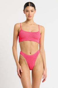 Strap Saint Crop - Neon Azalea - Bond Eye - Splash Swimwear  - Bikini Tops, bond eye, Nov 23, Womens, womens swim - Splash Swimwear 