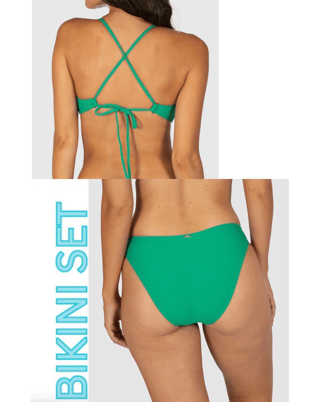 Baku Baku Positano A-C Cup Bralette & Regular Bikini Bottom Baku Positano A-C Cup Bralette & Regular Bikini Bottom Splash Swimwear Bikini Set 10 / Emerald