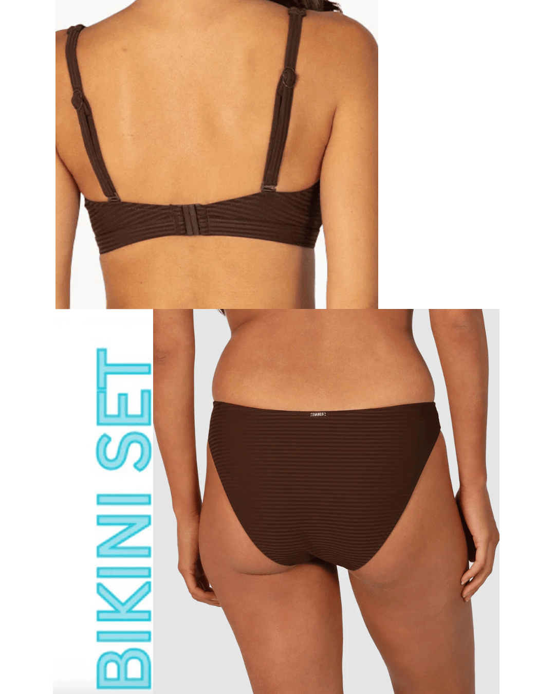 Baku Baku Positano D-E Underwire Bra & Regular Bikini Bottom Baku Positano D-E Underwire Bra & Regular Bikini Bottom Splash Swimwear Bikini Set 8 / Mocha