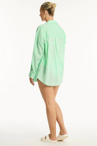 Breeze Linen Beach Shirt - Sea Level - Splash Swimwear  - shirt, women shirt, Womens - Splash Swimwear 