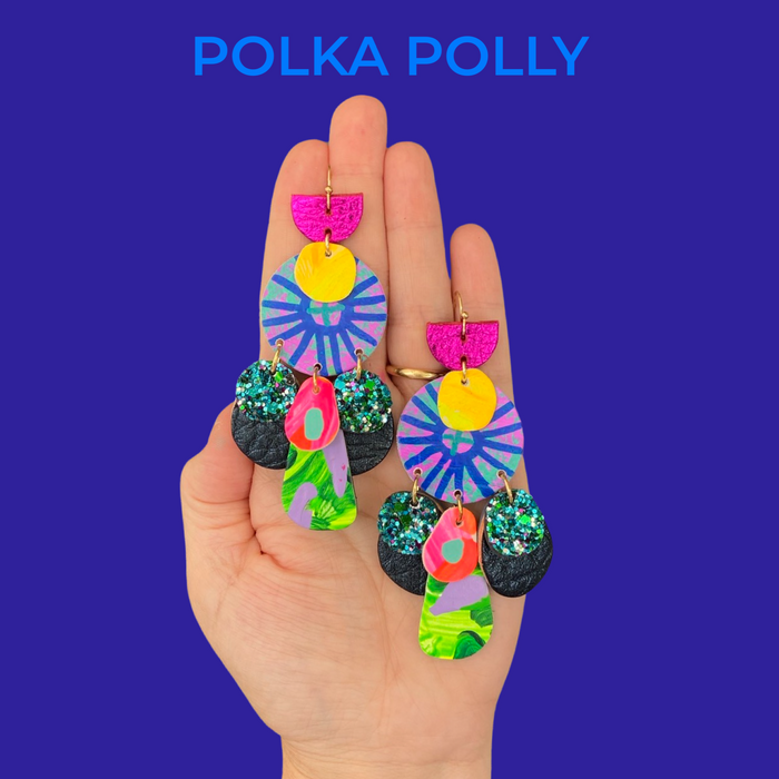 Polka Polly Goddess Iridiana - Polka Polly - Splash Swimwear  - Apr24, earrings, polka polly - Splash Swimwear 