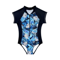 Girls Coral Coast Surfsuit - Coral Blue - Salty Ink - Splash Swimwear  - girls 8-16, Girls swimwear, Jul23, kids, salty ink - Splash Swimwear 