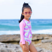 Girls Miss Sea Princess Sunsuit - Wave - Salty Ink - Splash Swimwear  - girls, girls 00-7, Girls swimwear, Jul23, new arrivals, new swim, salty ink - Splash Swimwear 