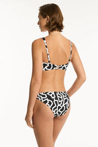 Deco Regular Cheeky Pant - Black - Sea Level - Splash Swimwear  - bikini bottoms, June23, Womens, womens swim - Splash Swimwear 