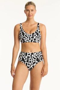 Deco Low Square Bikini Set - Black - Sea Level - Splash Swimwear  - Bikini Set, June23, new arrivals, new swim, women swimwear - Splash Swimwear 