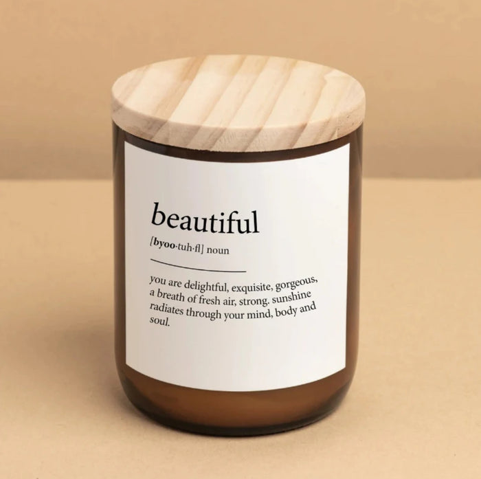 Dictionary Candle - Beautiful