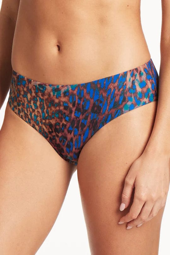 Hunter Mid Bikini Pant - Blue - Sea Level - Splash Swimwear  - bikini bottoms, Sea Level, Sept23, Womens - Splash Swimwear 