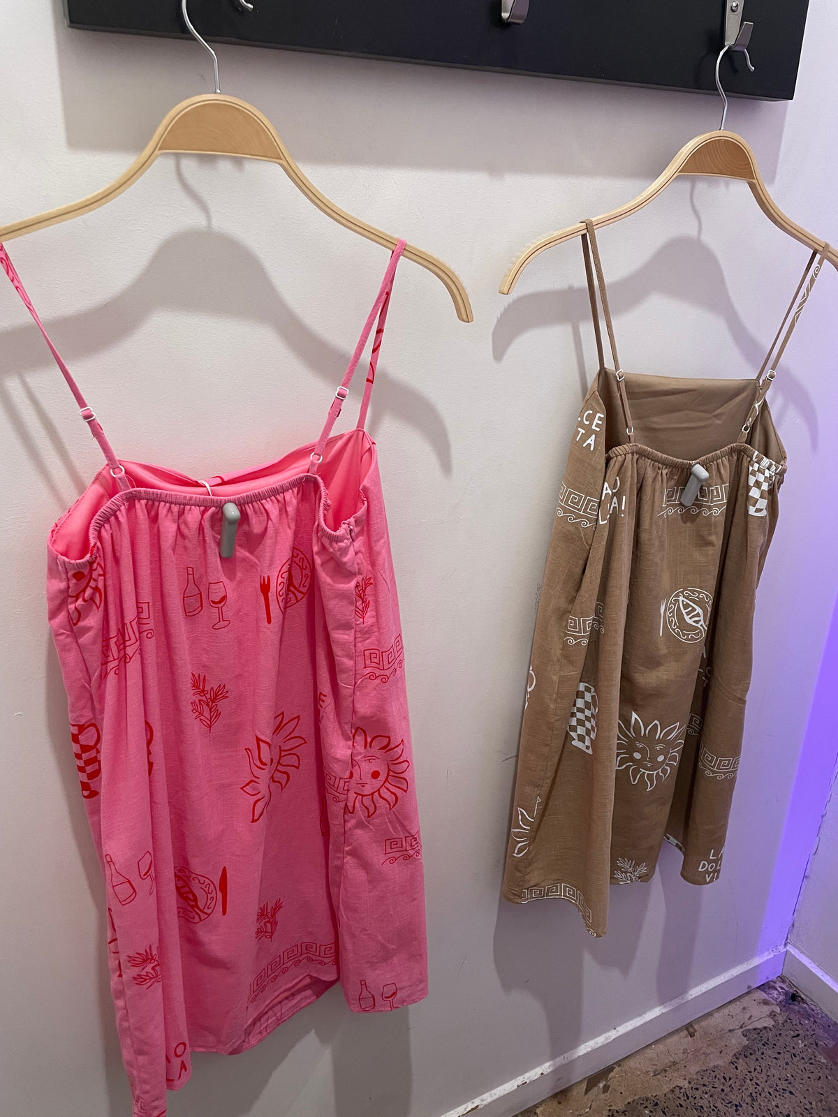 Ciao Bella Linen Mini Dress - Pink/ Red - By Frankie - Splash Swimwear  - By Frankie, Dresses, Jan24, Womens - Splash Swimwear 