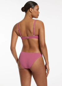 Isla Rib Hipster Pant - Mauve - Jets - Splash Swimwear  - Apr24, bikini bottoms, Jets, Womens, womens swim - Splash Swimwear 
