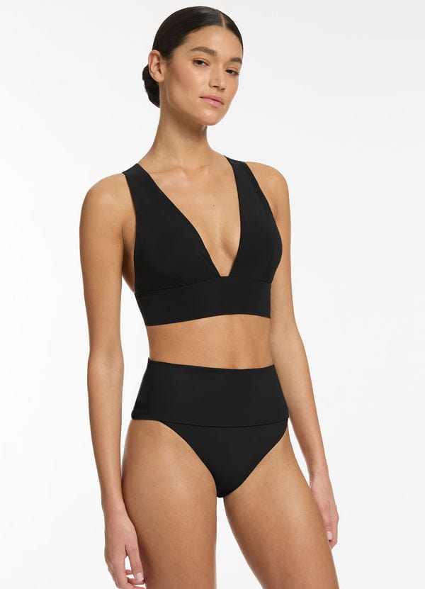 Soft Triangle Bikini Top - Black - Jets - Splash Swimwear  - Bikini Tops, Feb24, Jets, Womens, womens swim - Splash Swimwear 
