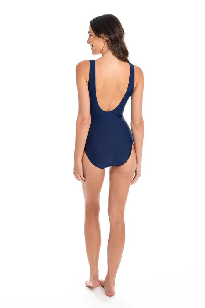 Portsea V Zipper One Piece Swimsuit - TOGS - Splash Swimwear  - Oct23, One Pieces, togs, Womens - Splash Swimwear 