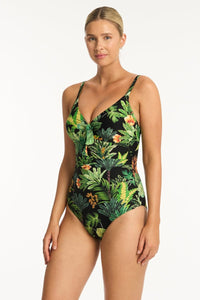 Lotus Tie Front DD/E One Piece - Sea Level - Splash Swimwear  - May25, One Pieces, plus size, sea level, Womens - Splash Swimwear 