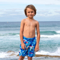 Boys Cosmik Dragon Boardie - Salty Ink - Splash Swimwear  - Aug23, boys 0-7, boys 8-14, new arrivals, new boys, new swim, salty ink - Splash Swimwear 